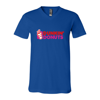 Men's Dunkin Donuts BELLA  CANVAS  Jersey V-Neck Tee