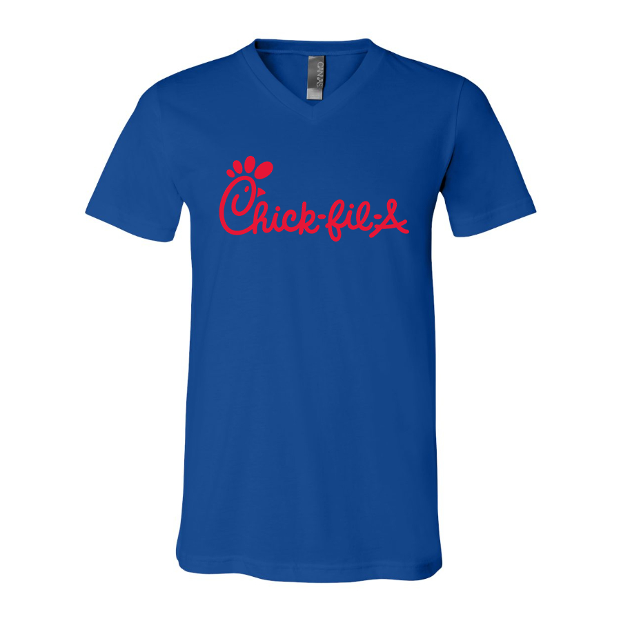 Men's Chick-fil-A BELLA  CANVAS  Jersey V-Neck Tee