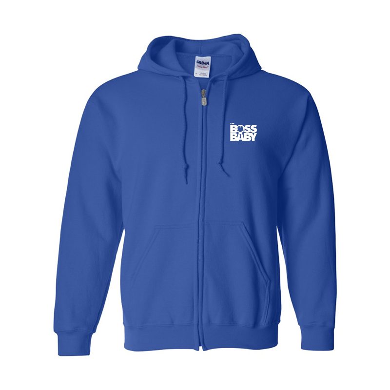 Men's Boss Baby  Gildan Heavy Blend Full-Zip Hooded Sweatshirt