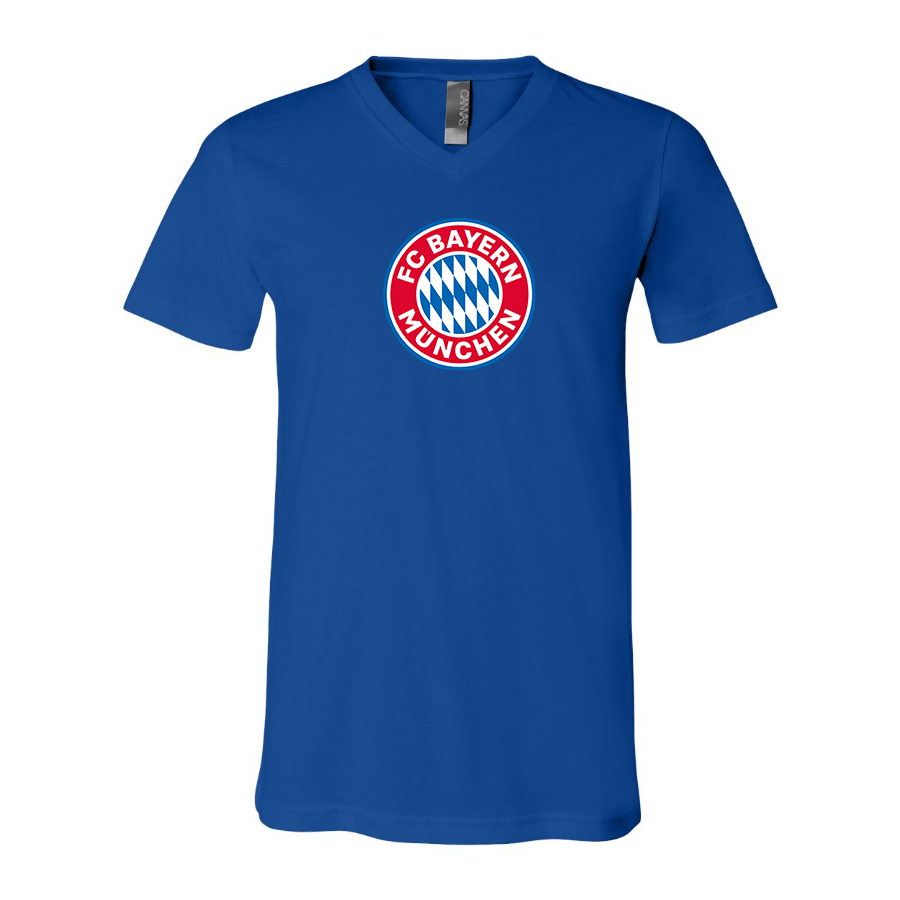 Men's  FC Bayern Munich BELLA  CANVAS  Jersey V-Neck Tee