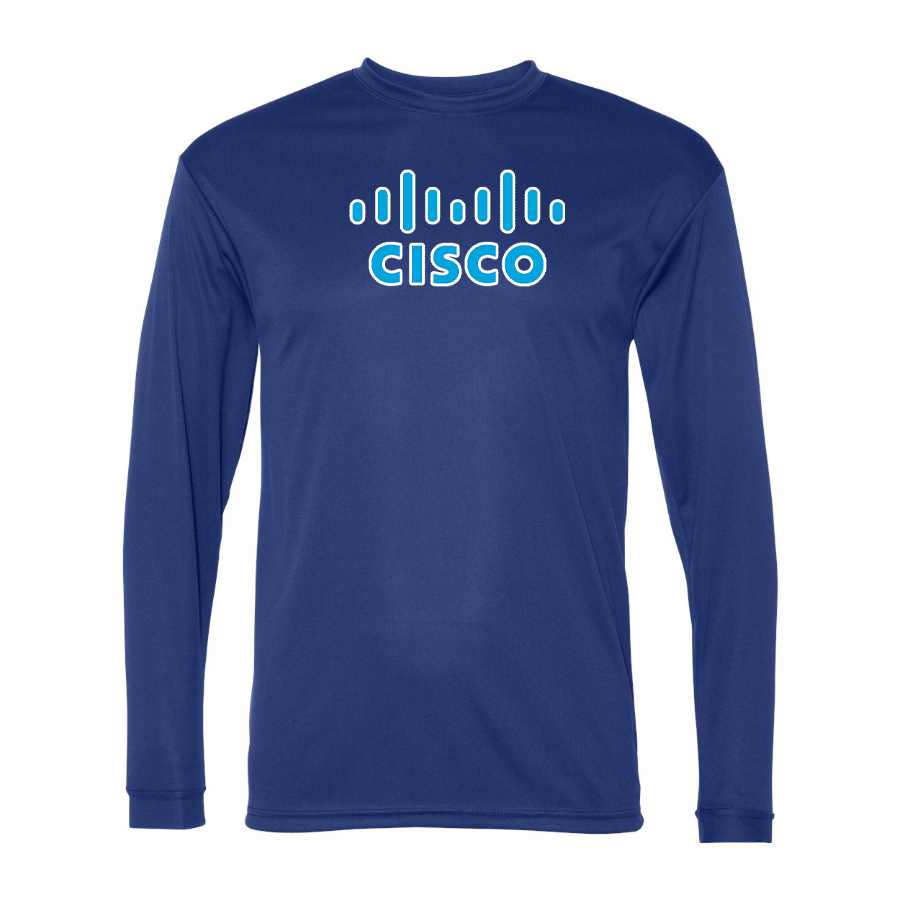 Men's Cisco Polyester Long Sleeve T-Shirt