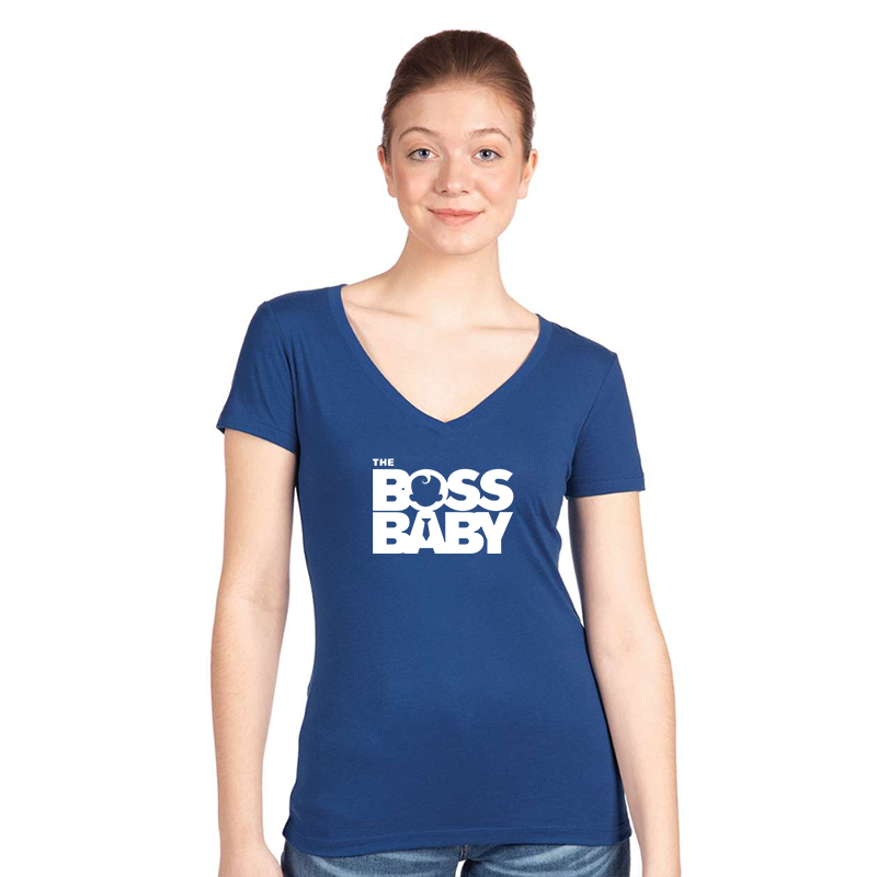 Women's Boss Baby  Next Level Ideal V-Neck T-Shirt