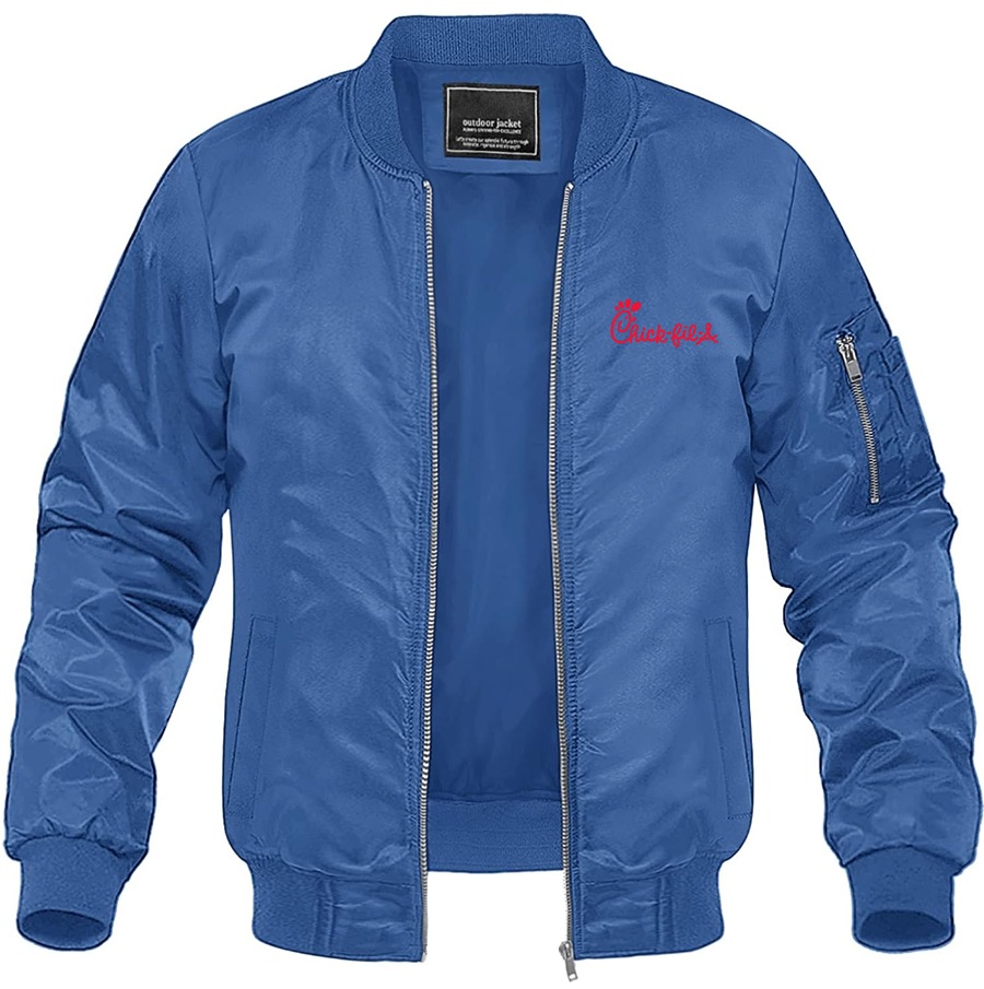 Men's Chick fil A Lightweight Bomber Jacket Windbreaker Softshell Varsity Jacket