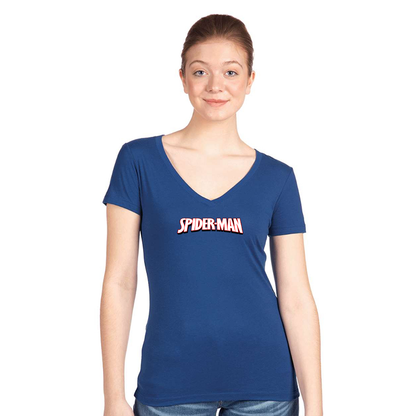 Women's Spider Man Next Level Ideal V-Neck T-Shirt