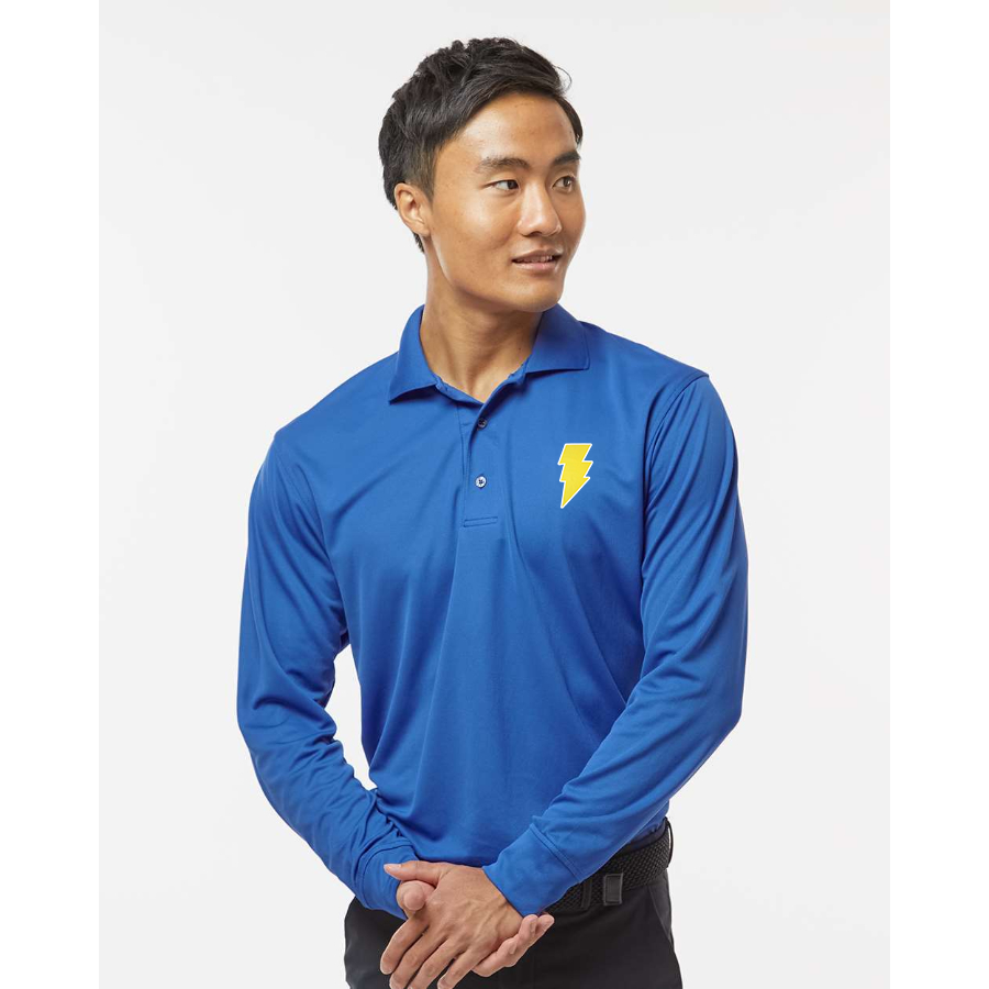 Men's Black Adam Paragon Prescott Long Sleeve Polo