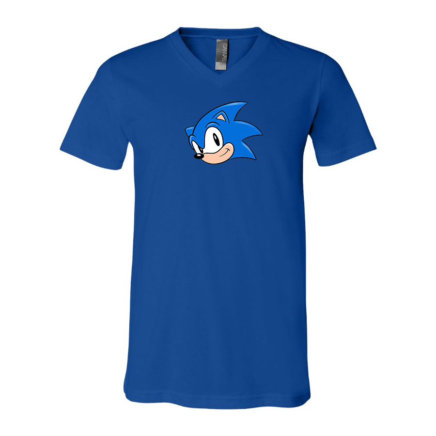 Men's Sonic the Hedgehog BELLA  CANVAS  Jersey V-Neck Tee