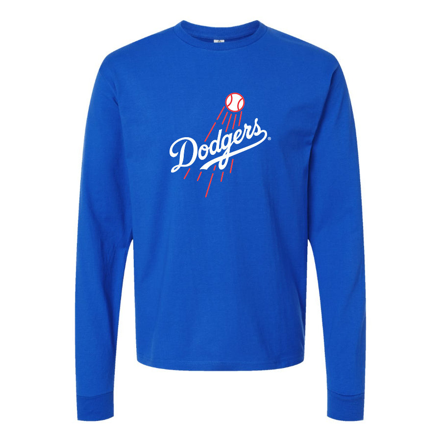 Men's Los Angeles Dodgers Long sleeves Cotton Blend T-Shirt