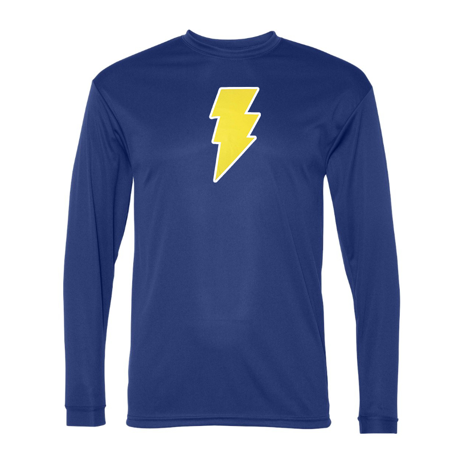 Men's Black Adam Polyester Long Sleeve T-Shirt