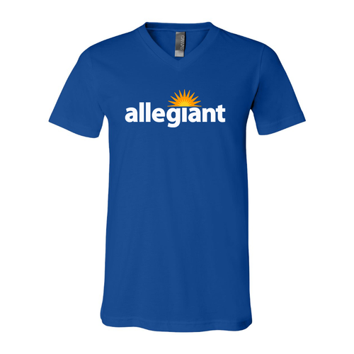 Men's Allegiant Air BELLA CANVAS Jersey V Neck Tee Soccer Jersey