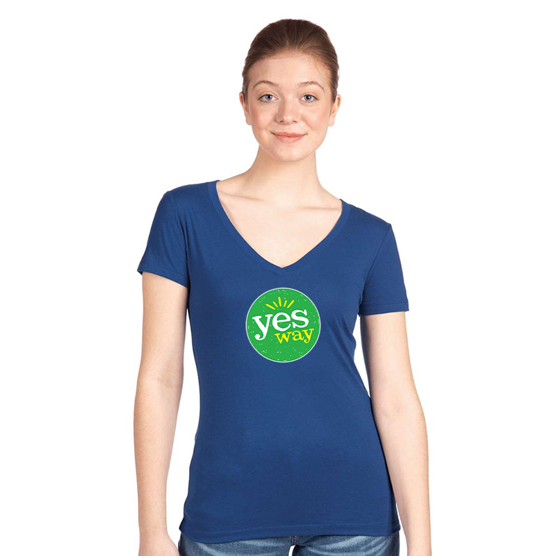 Women's Yes Way  Next Level Ideal V-Neck T-Shirt