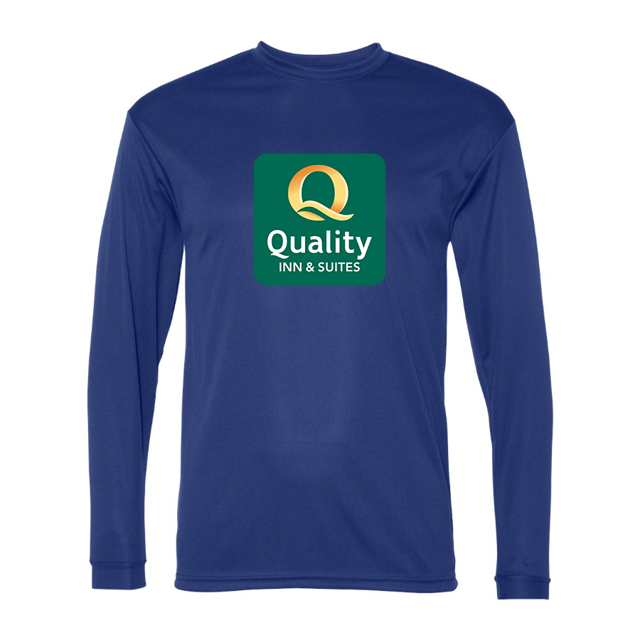 Men's Quality Inn & Suites Polyester Long Sleeve T-Shirt