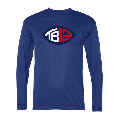 Men's Tom Brady 12 Polyester Long Sleeve T-Shirt