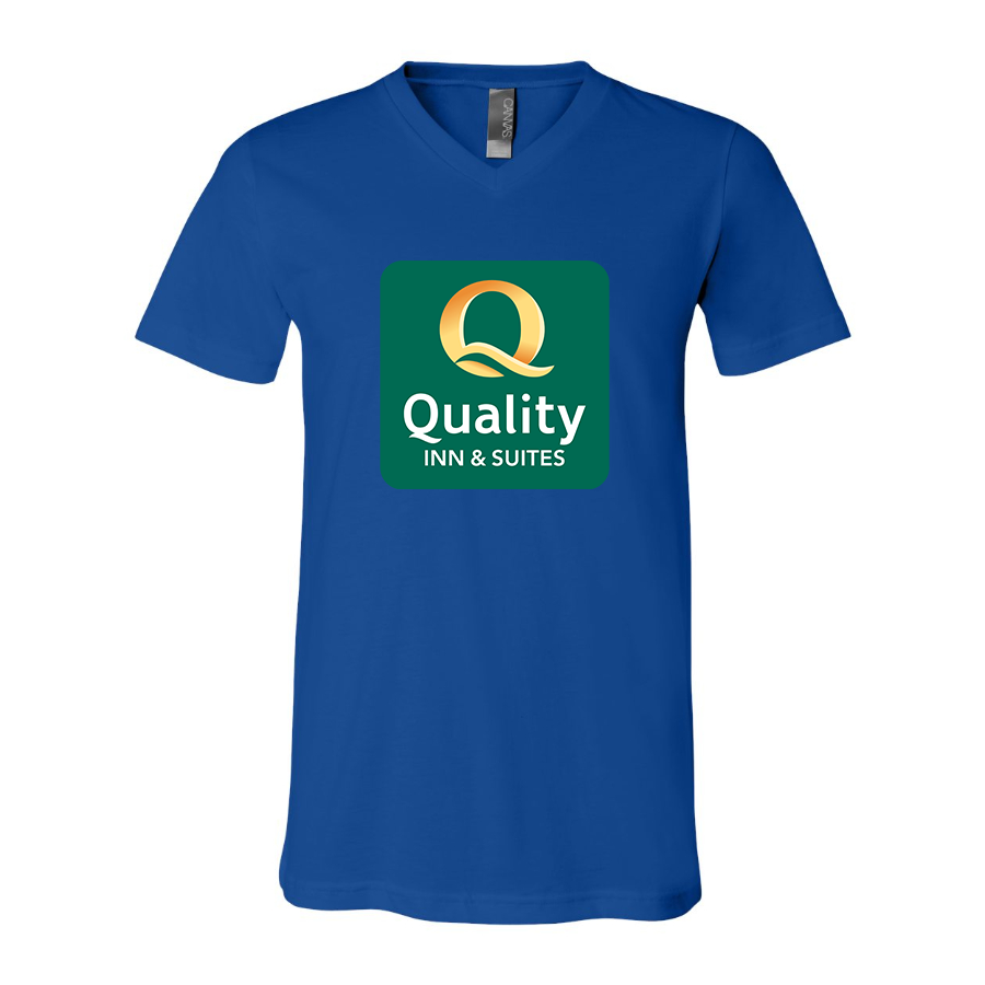 Men's Quality Inn & Suites BELLA  CANVAS  Jersey V-Neck Tee