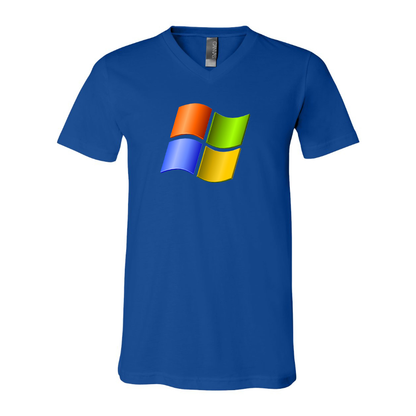 Men's Microsoft BELLA  CANVAS  Jersey V-Neck Tee