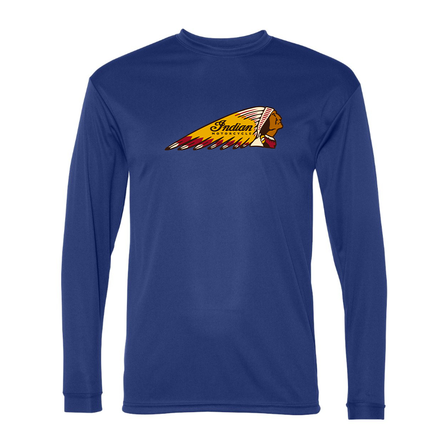 Men's Indian Motorcycle Polyester Long Sleeve T-Shirt