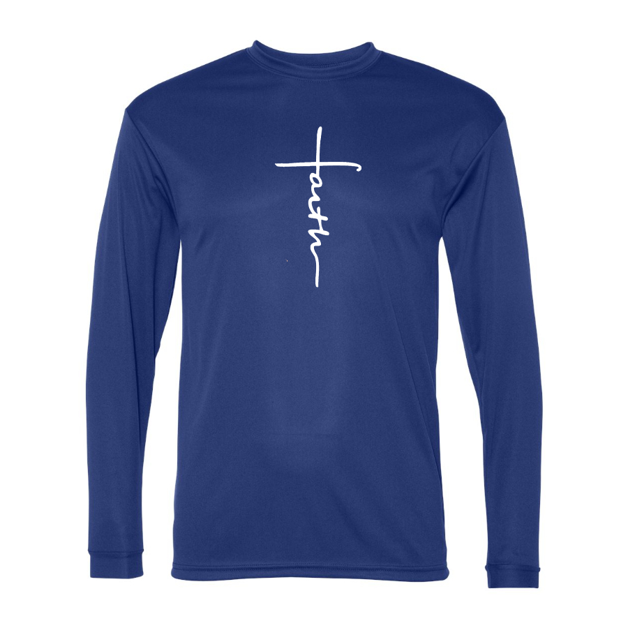 Men's Faith Polyester Long Sleeve T-Shirt