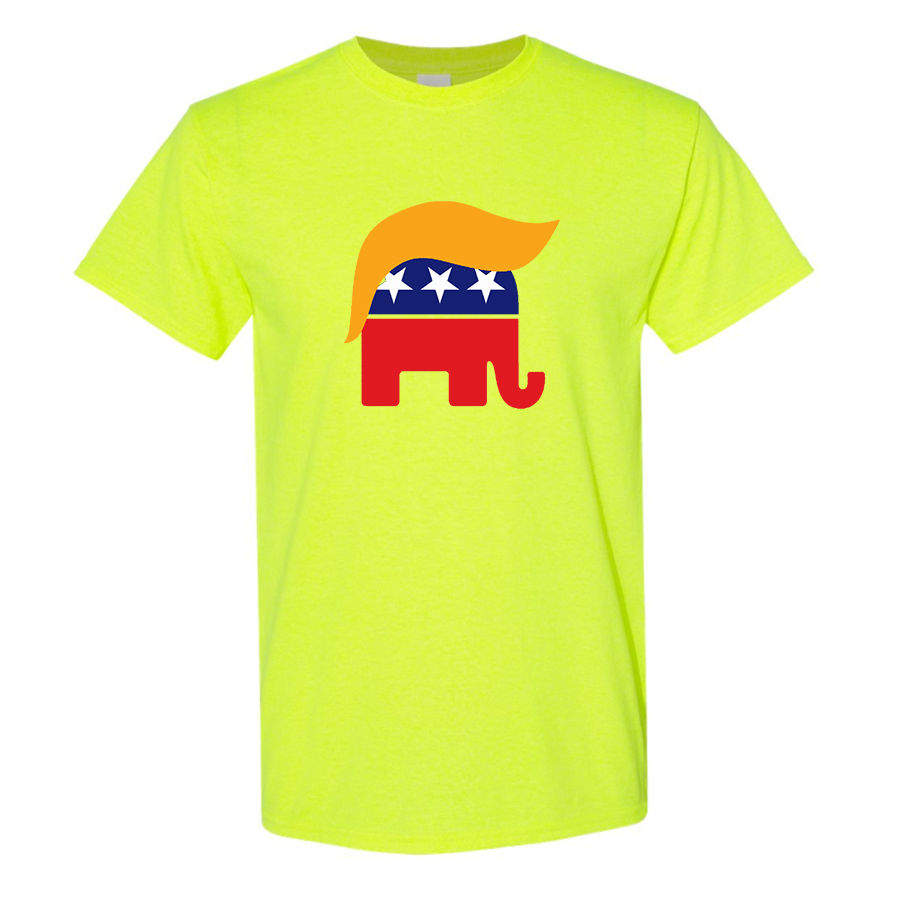 Men's Donald Trump Hair Elephant Cotton T-shirt