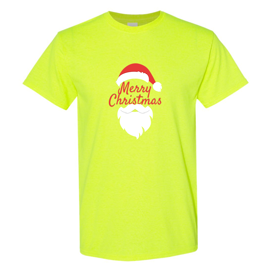 Men's Merry Christmas Santa Claus Cotton T-Shirt
