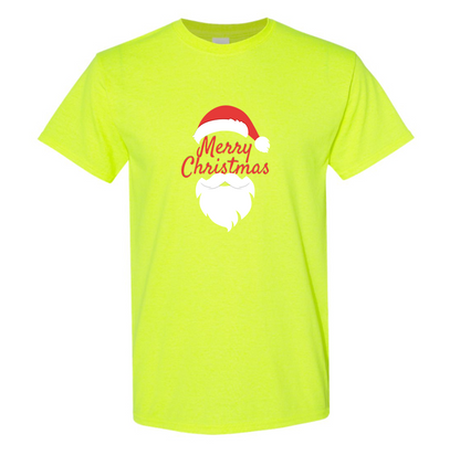 Men's Merry Christmas Santa Claus Cotton T-shirt