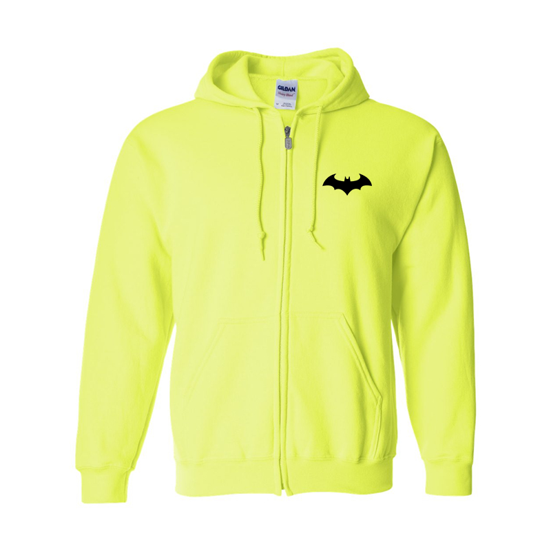 Men's Batman Gildan Heavy Blend Full-Zip Hooded Sweatshirt