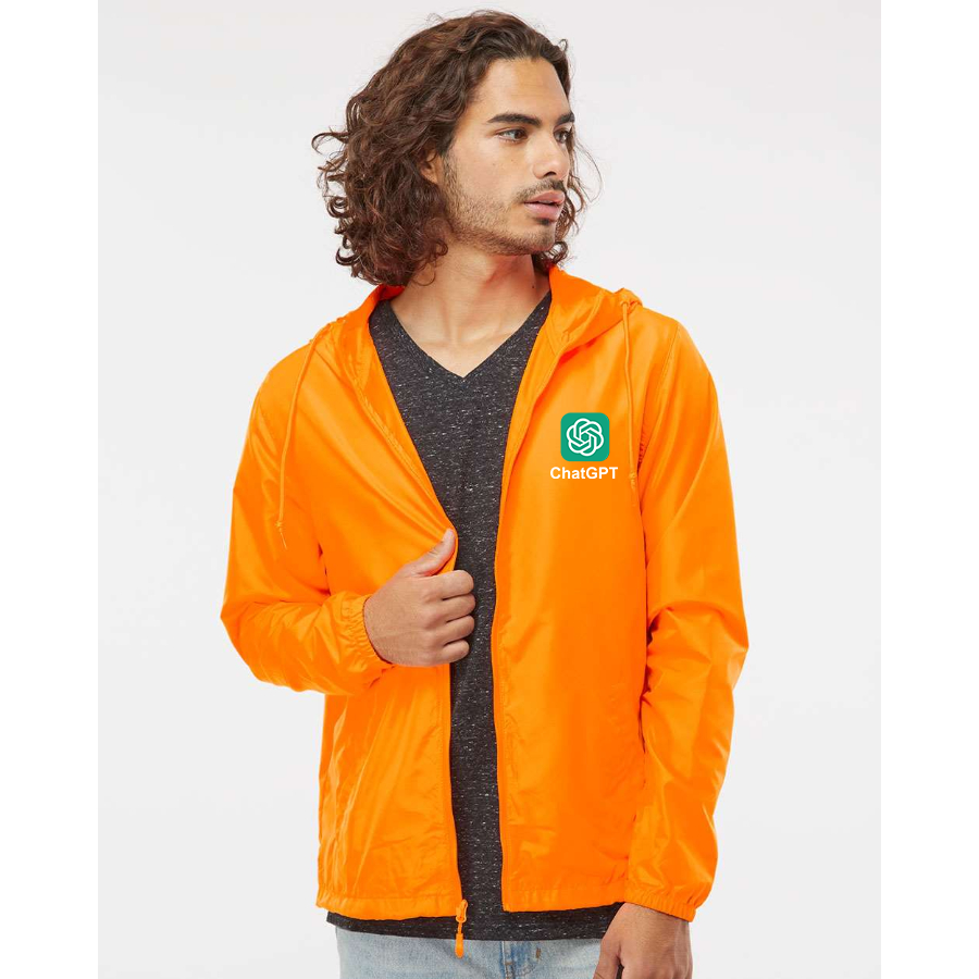 Men's ChatGPT Independent Trading Co Lightweight Windbreaker Full-Zip Jacket