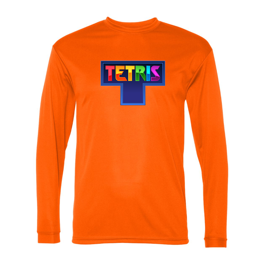 Men's Tetris Polyester Long Sleeve T-Shirt