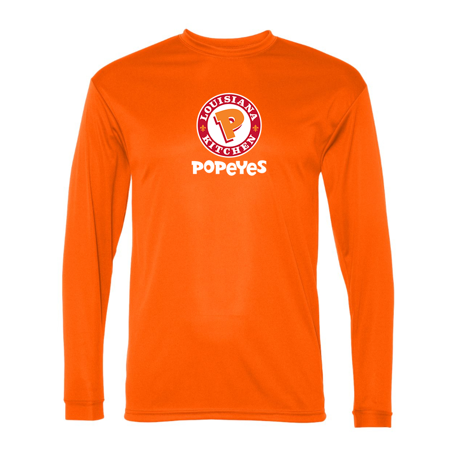 Men's Popeyes Louisiana Kitchen Polyester Long Sleeve T-Shirt