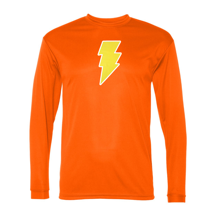 Men's Black Adam Polyester Long Sleeve T-Shirt