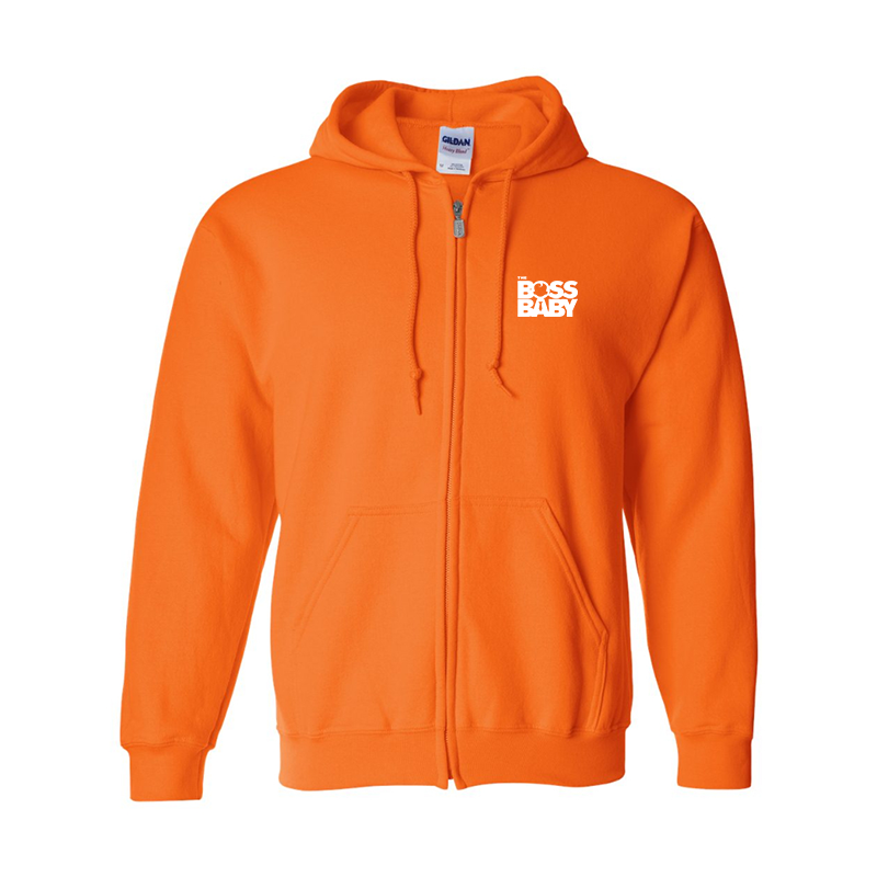 Men's Boss Baby  Gildan Heavy Blend Full-Zip Hooded Sweatshirt