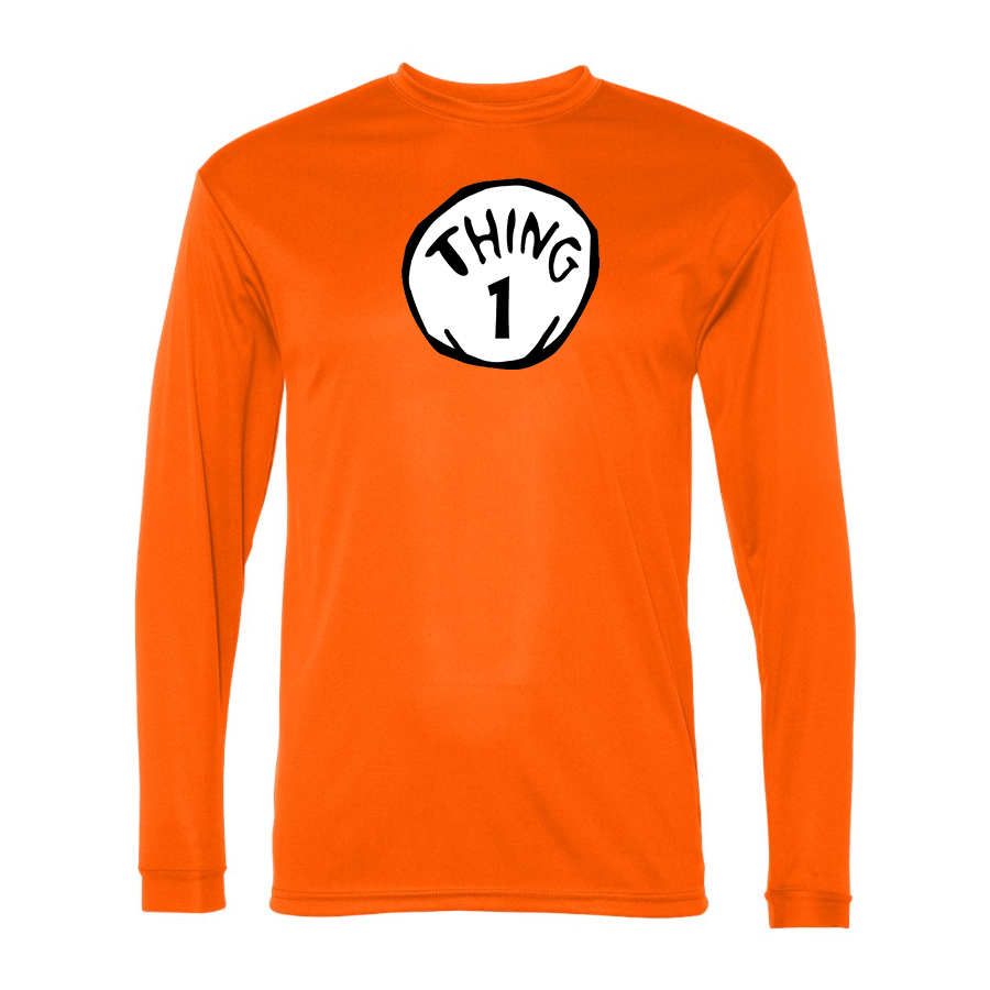 Men's Dr. Suess Thing 1 Polyester Long Sleeve T-Shirt