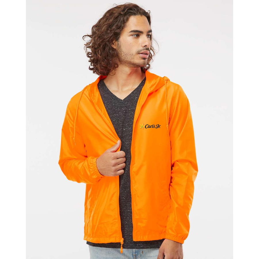 Men's Carl's Jr Independent Trading Co Lightweight Windbreaker Full-Zip Jacket