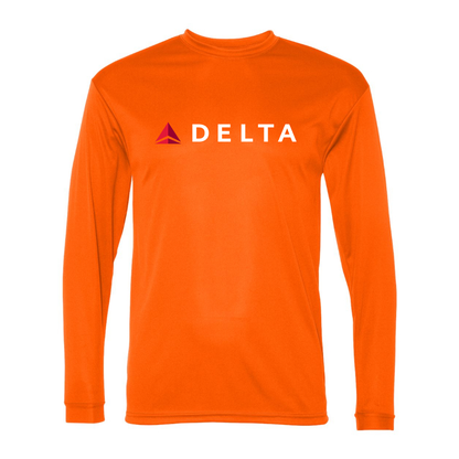 Men's Delta Airlines Polyester Long Sleeve T-Shirt