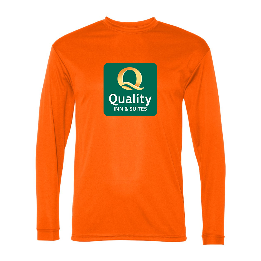 Men's Quality Inn & Suites Polyester Long Sleeve T-Shirt