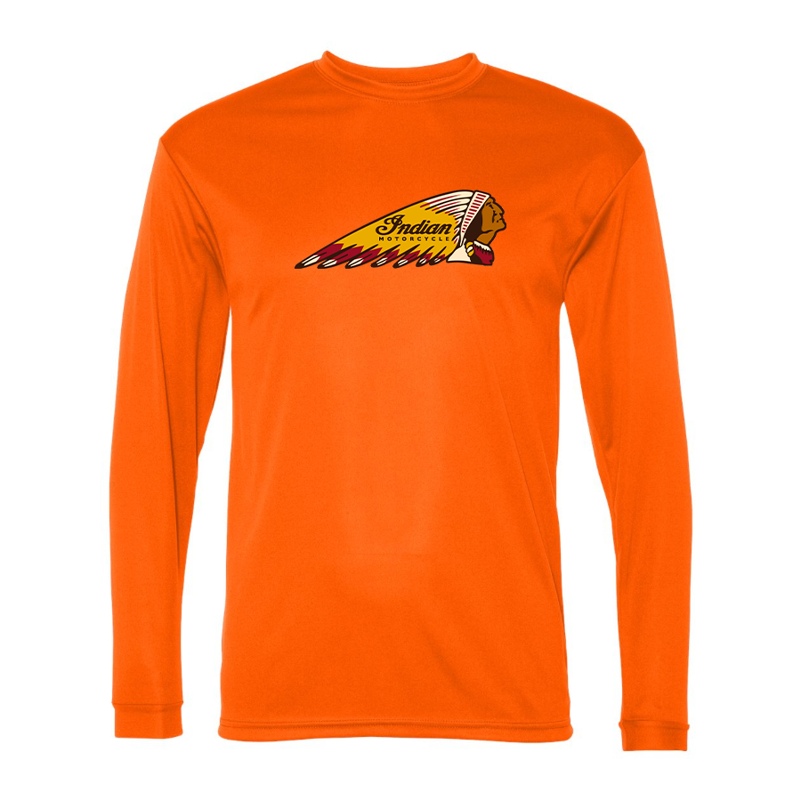 Men's Indian Motorcycle Polyester Long Sleeve T-Shirt