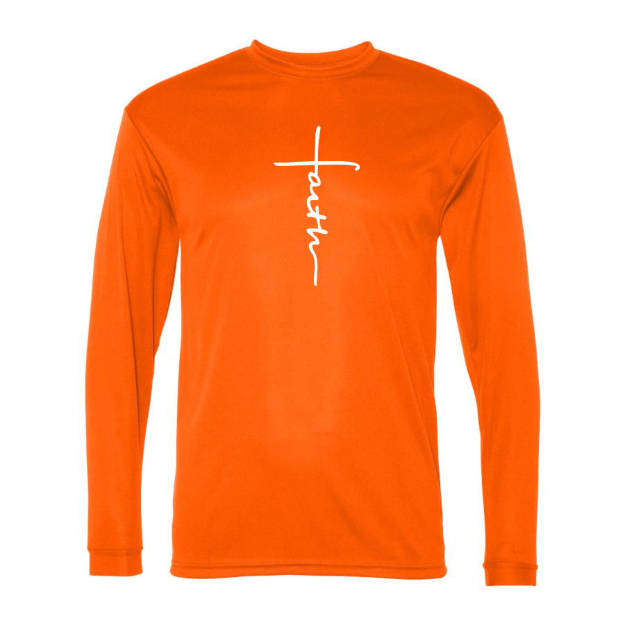 Men's Faith Polyester Long Sleeve T-Shirt