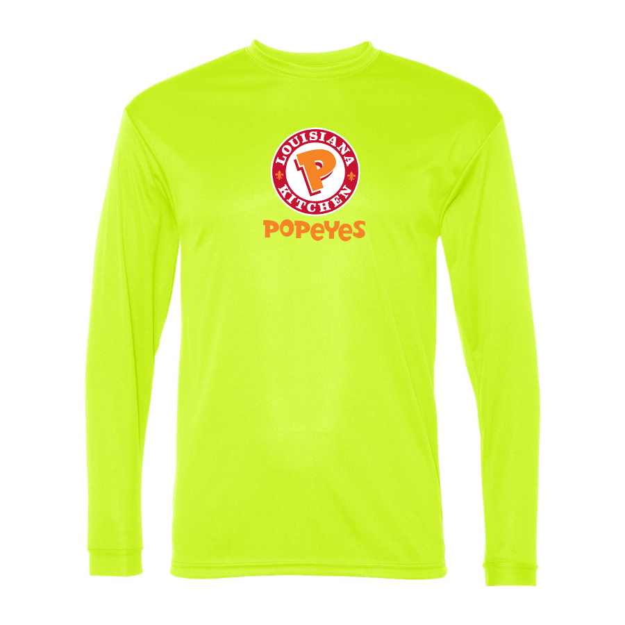 Men's Popeyes Louisiana Kitchen Polyester Long Sleeve T-Shirt