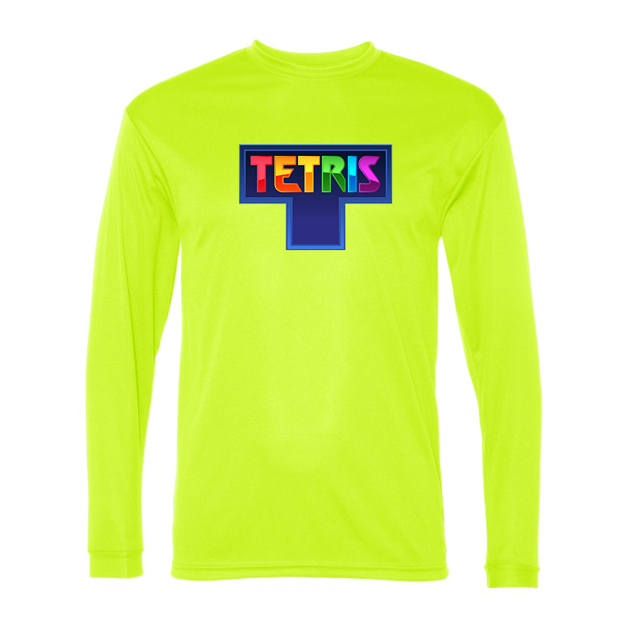 Men's Tetris Polyester Long Sleeve T-Shirt