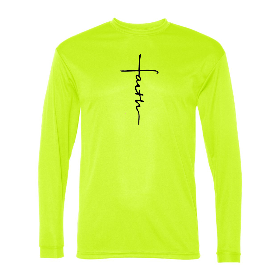 Men's Faith Polyester Long Sleeve T-Shirt