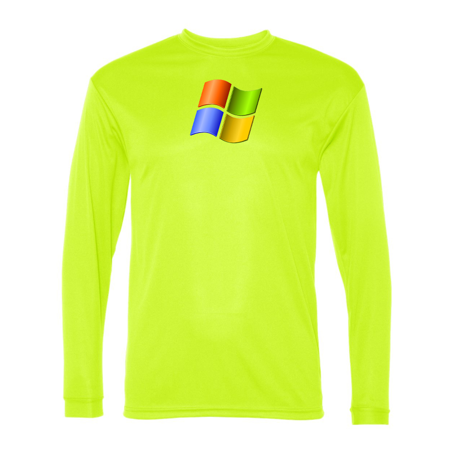 Men's Microsoft Polyester Long Sleeve T-Shirt