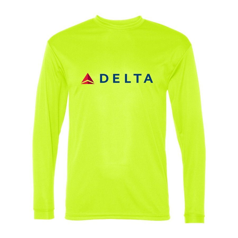 Men's Delta Airlines Polyester Long Sleeve T-Shirt