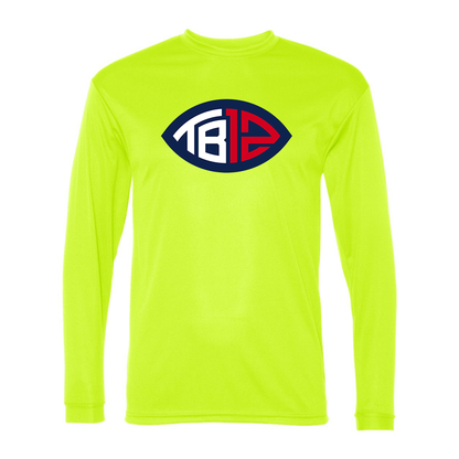 Men's Tom Brady 12 Polyester Long Sleeve T-Shirt