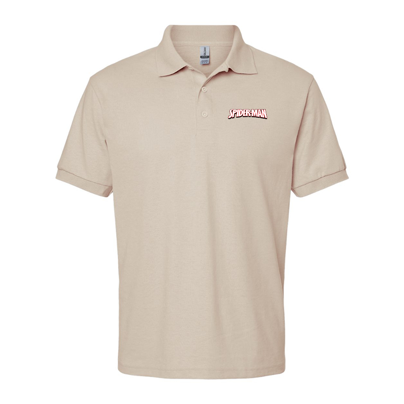 Men's Spider Man  Gildan Dry Blend Jersey Polo