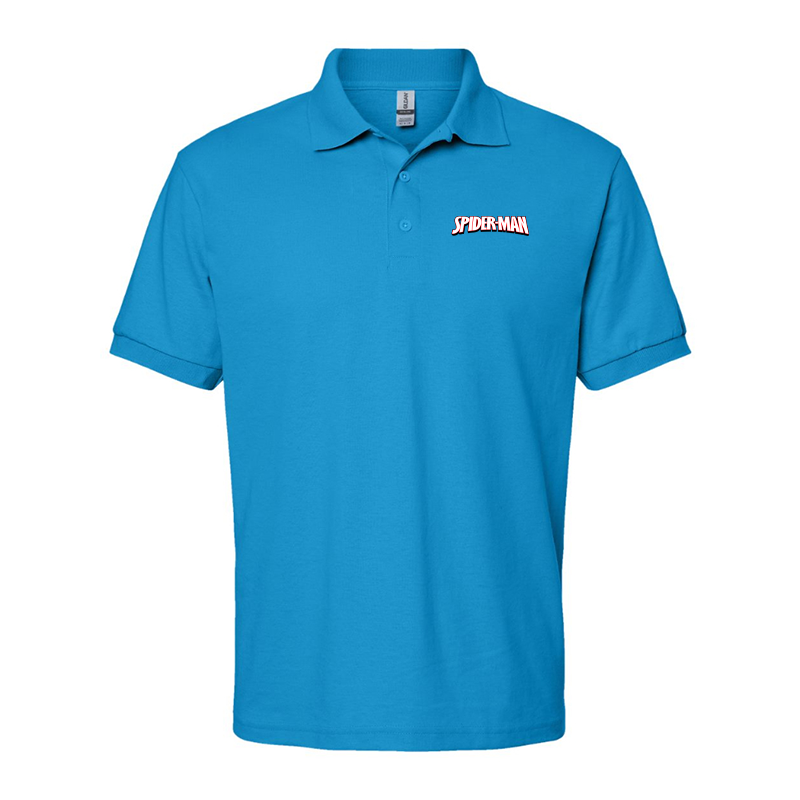 Men's Spider Man  Gildan Dry Blend Jersey Polo