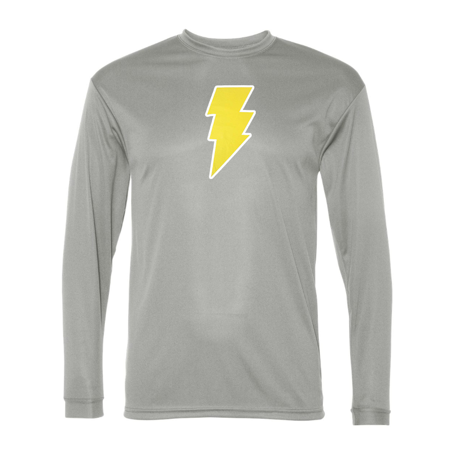 Men's Black Adam Polyester Long Sleeve T-Shirt