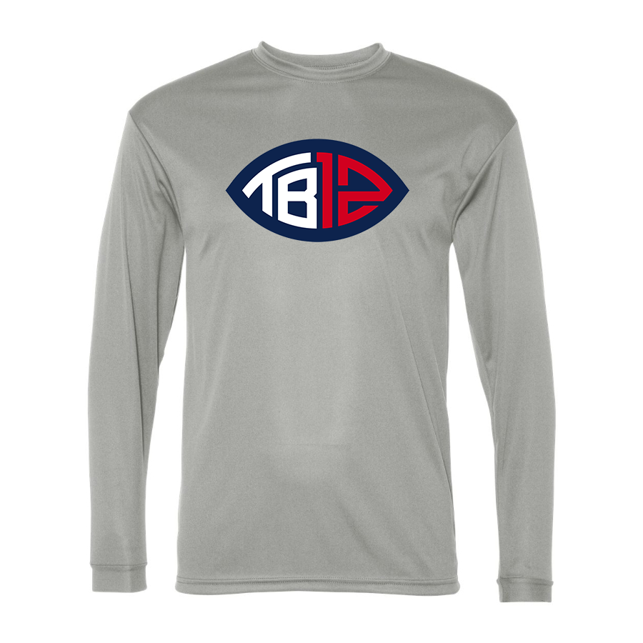 Men's Tom Brady 12 Polyester Long Sleeve T-Shirt