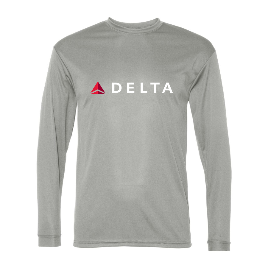 Men's Delta Airlines Polyester Long Sleeve T-Shirt