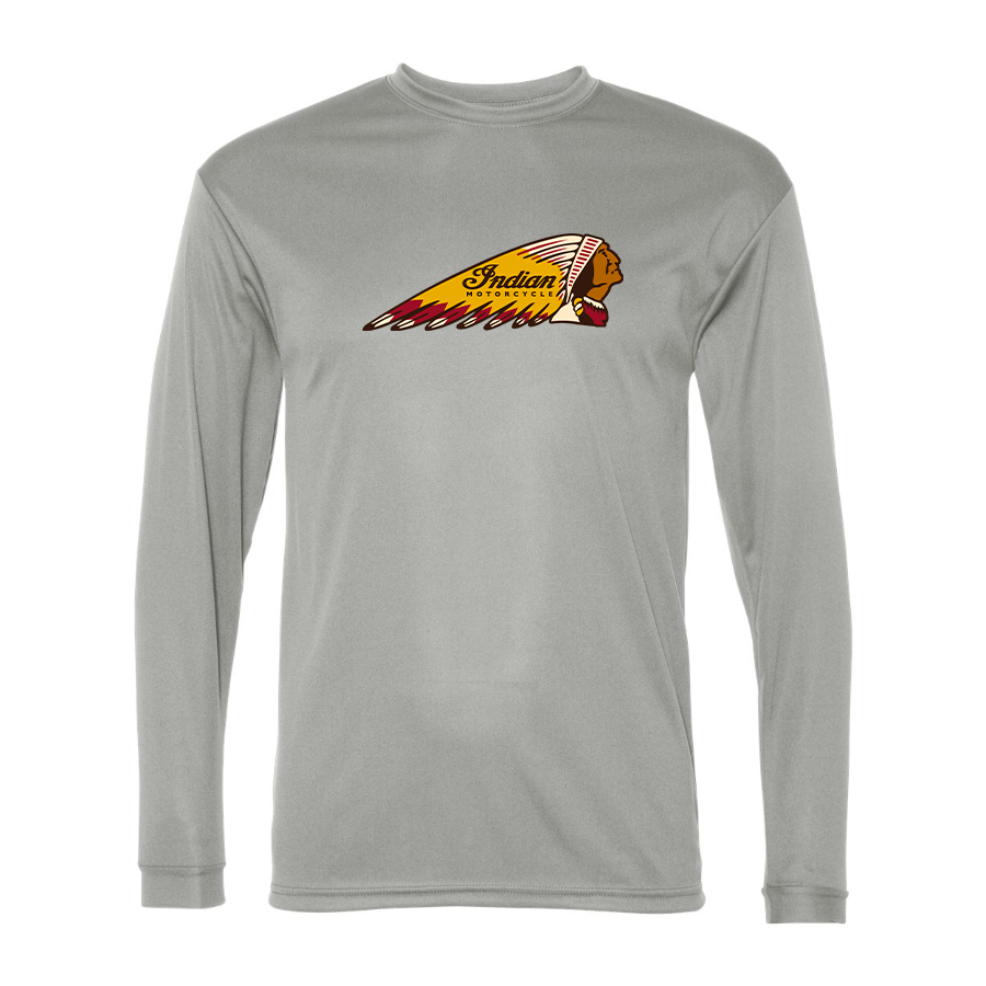 Men's Indian Motorcycle Polyester Long Sleeve T-Shirt