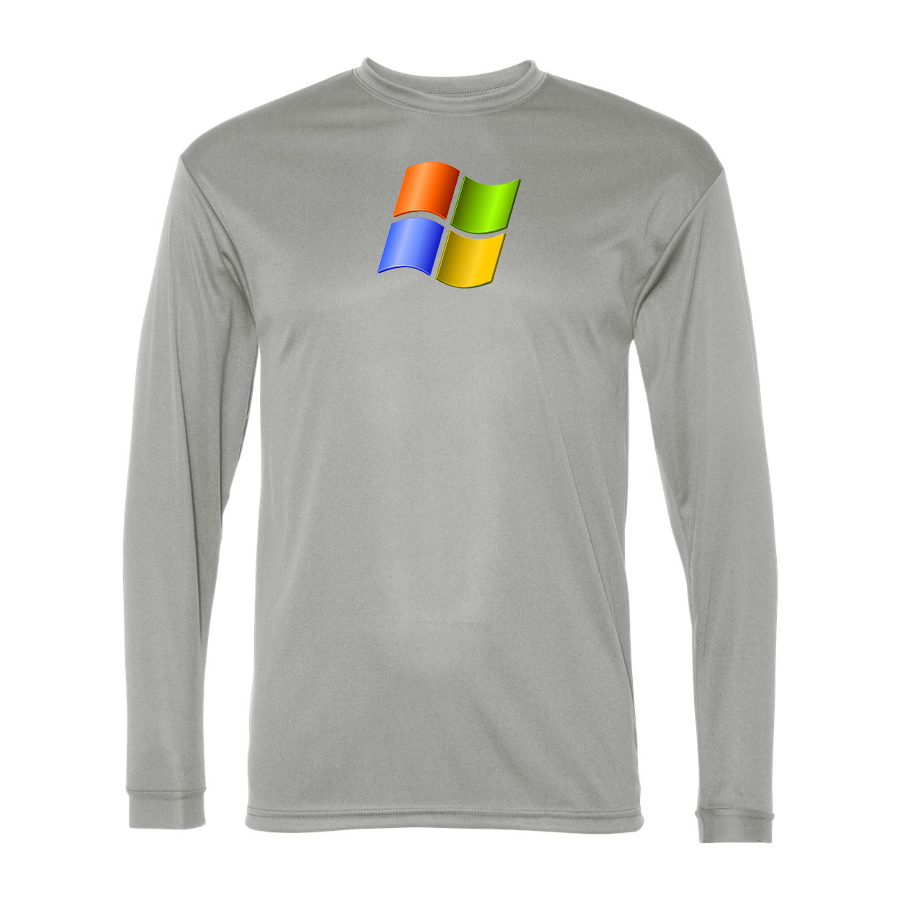 Men's Microsoft Polyester Long Sleeve T-Shirt