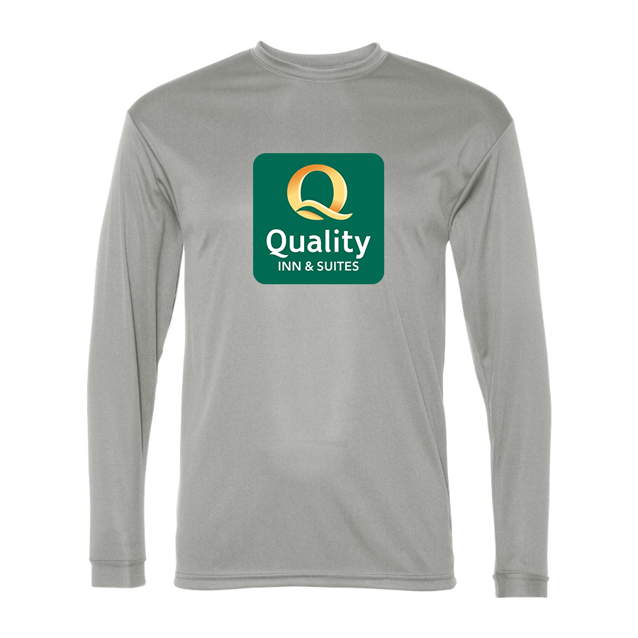 Men's Quality Inn & Suites Polyester Long Sleeve T-Shirt