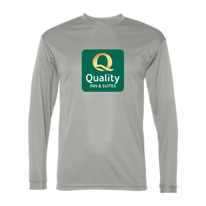 Men's Quality Inn & Suites Polyester Long Sleeve T-Shirt